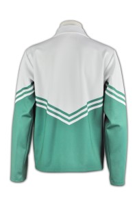 Manufacture of warm-up cheerleading uniforms custom green hit white cheerleading uniforms cheerleading uniforms factory CH214 back view